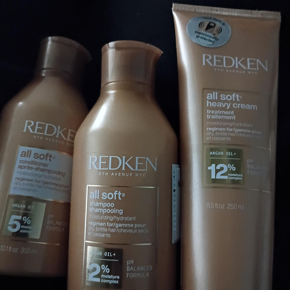 Redken All Soft Trio in Metallic Bronze and White Labels